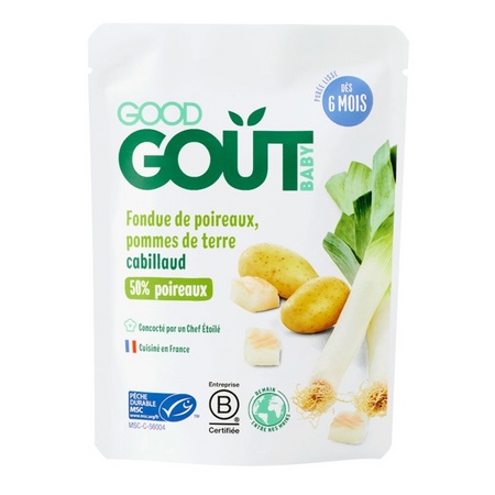 Good Goût Fondue de poireaux pommes de terre cabillaud, 190 g