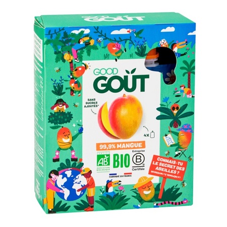 Good Goût Gourde Mangue, 4 x 90 g