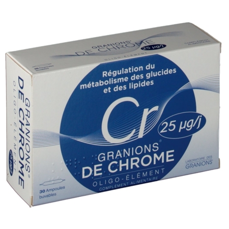 Granions chrome 25mcg solution buvable, 30 ampoules