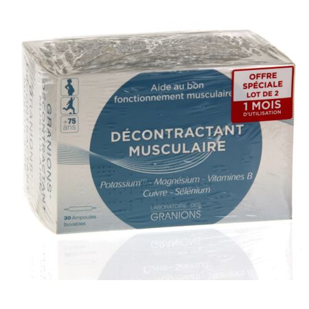 Granions decontractant musclaire buv, 2x 30 ampoules