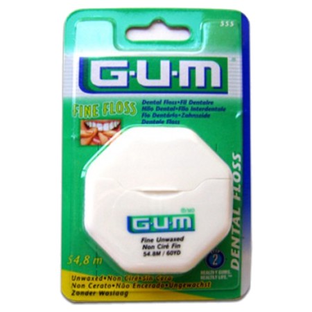 Gum fine floss fil dentaire cylindr non cire, 55 m