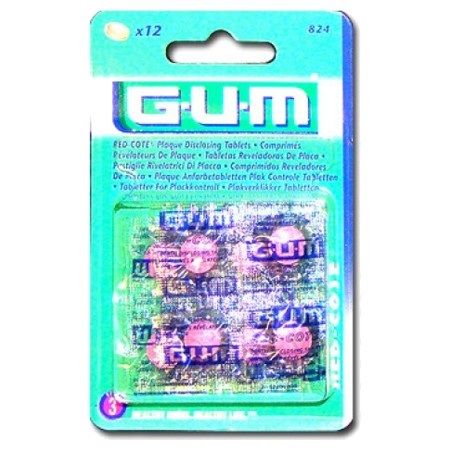 Gum red-cote révélateurs de plaque - 12 comprimés