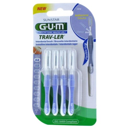 Gum travler brossette interdentaire cylind 0,6 mm, x 4