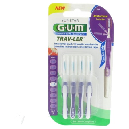 Gum travler brossette interdentaire cylind 1,2 mm, x 4