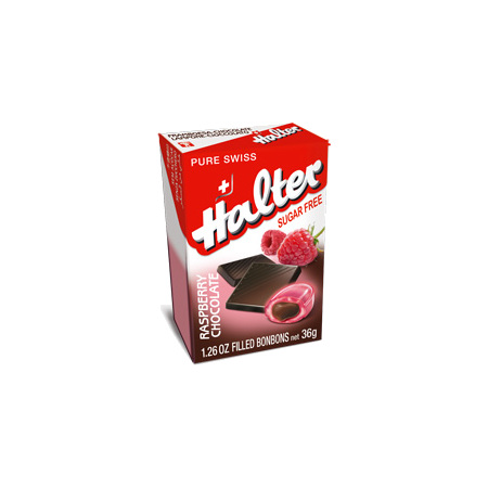 Halter bonbon sans sucre framb fourree choco, 36 g