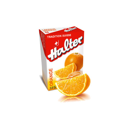 Halter bonbon sans sucre orange, 40 g