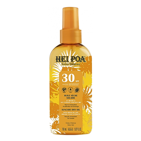 Hei Poa Huile Sèche Solaire Monoï SPF30, 150 ml