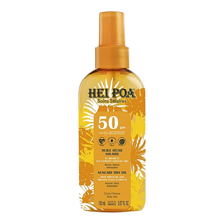 Hei Poa Huile Sèche Solaire MonoÏ SPF50, 150 ml