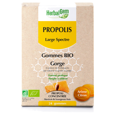 Herbalgem Propolis Large Spectre BIO 24 gommes