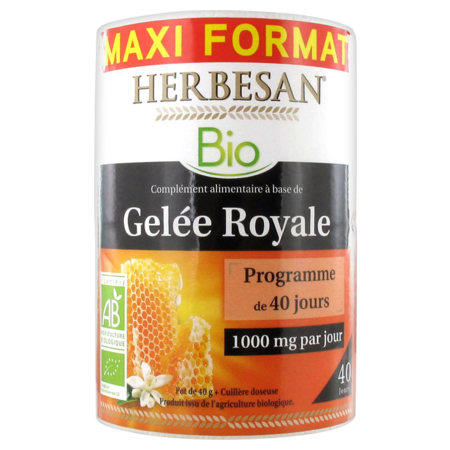 Herbesan gelee royale fraiche bio pot, 40 g