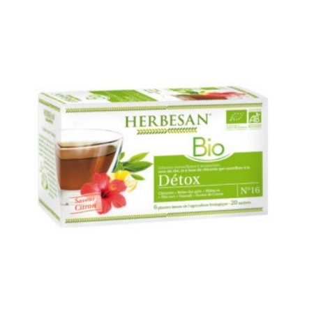 Herbesan Infusion Détox Bio, Boite de 20