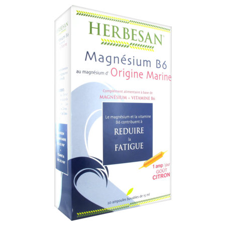 Herbesan magnesium marin b6 ampoule buvable 20