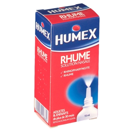 Humex fournier 0,04 %, flacon de 15 ml de solution pour pulvérisation nasale