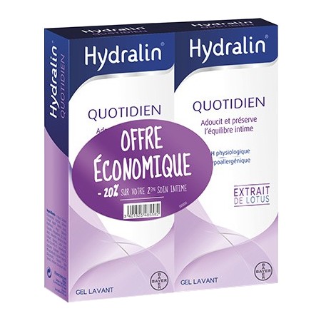 Hydralin quotidien 2x 200ml soin d' hygiène intime