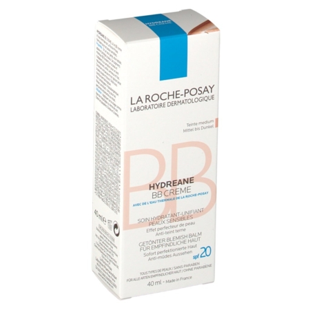 La roche-posay hydreane bb crème teinte medium spf 20 - 40ml