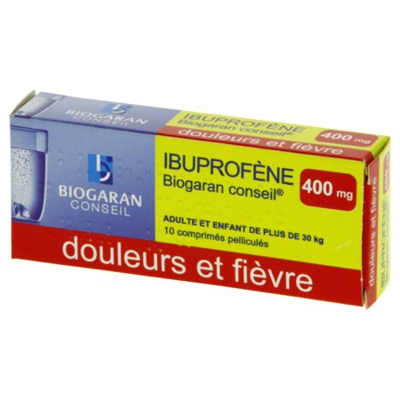 Ibuprofene biogaran conseil 400 mg, 10 comprimés pelliculés