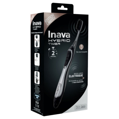 Inava Hybrid Brosse à Dents Électrique Timer Noir