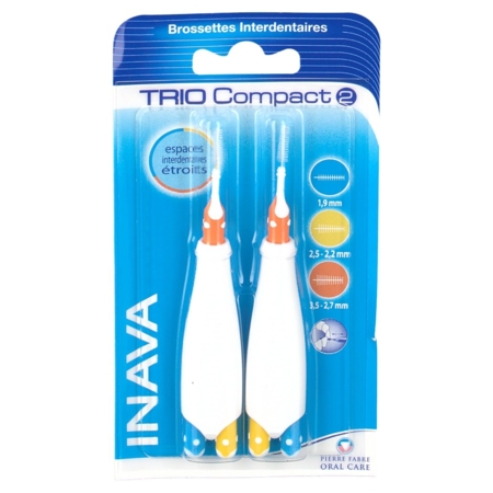 Inava trio compact brossette 2 etroit mixte, x 2