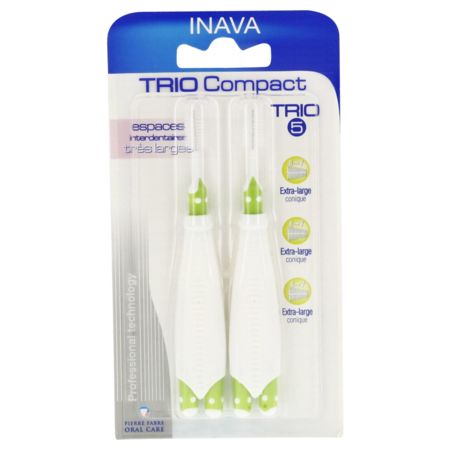 Inava trio compact brossette 5 tres large homog, x 2