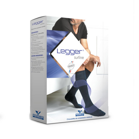 Innothera Legger2 Surfine Homme Chaussette Gris Normal, Taille 1