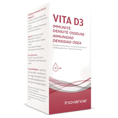 Inovance Vitamine D3 Immunité Densité Osseuse Gouttes, 15 ml