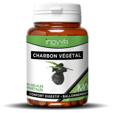 INOVYA CHARBON VEGETAL MA, PILULIER 40 GÉLULES VÉGÉTALES