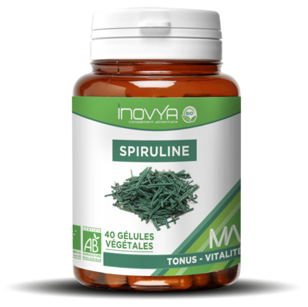 INOVYA SPIRULINE BIO MA, PILULIER 40 GÉLULES VÉGÉTALES