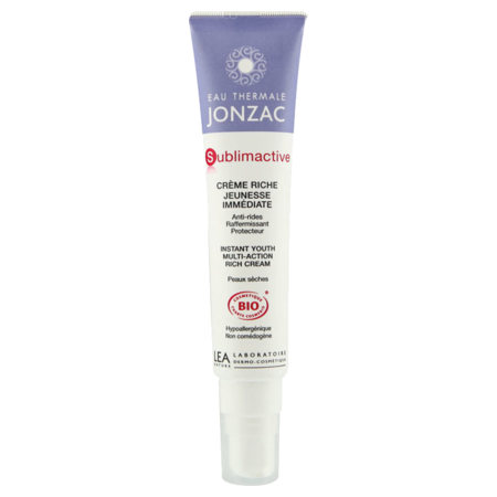 Jonzac sublimactive crème riche jeunesse immédiate bio - 40 ml