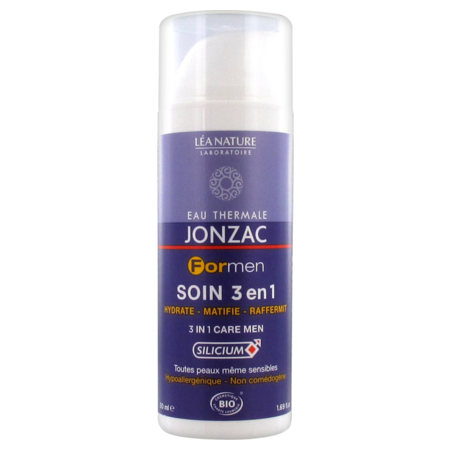 Eau thermale jonzac soin hydratant 3 en 1 homme, flacon 50 ml