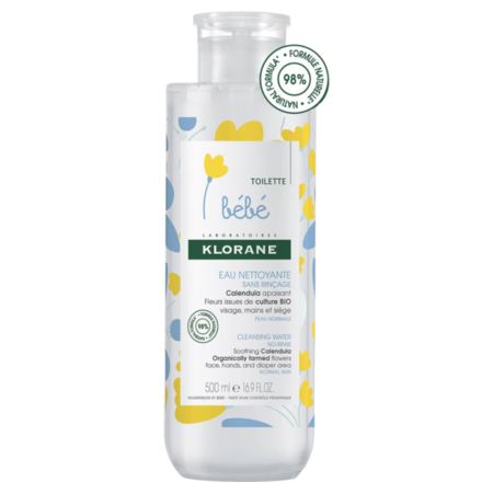 Klorane Bébé Eau Nettoyante sans rinçage, 500 ml