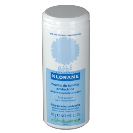 Klorane poudre de toilette protectrice pour le change 100 g