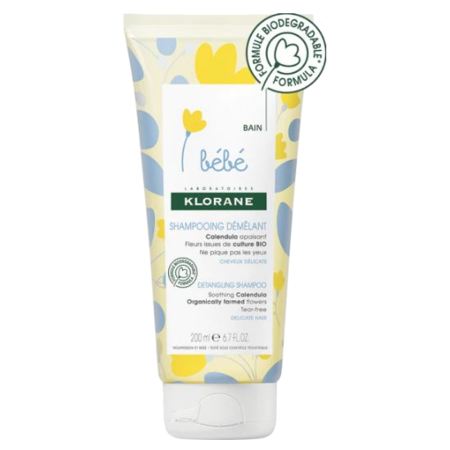 Klorane bébé shampoing doux démêlant, 200 ml