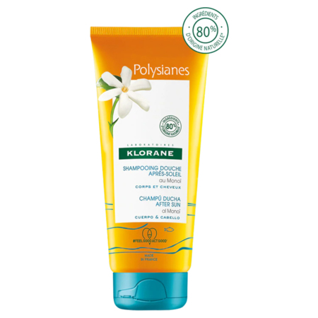 Klorane Polysianes Shampooing Douche Après-Soleil au Monoï, 200 ml