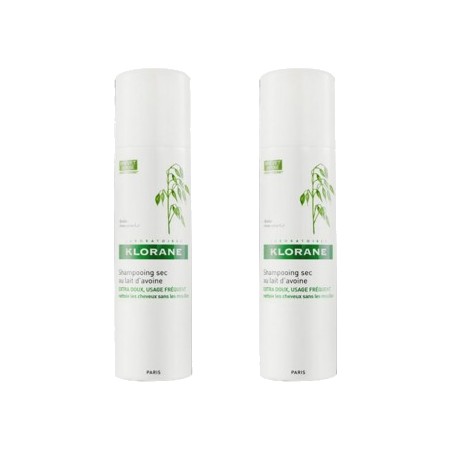 Klorane shampoing sec avoine spray, 2 x 150 ml