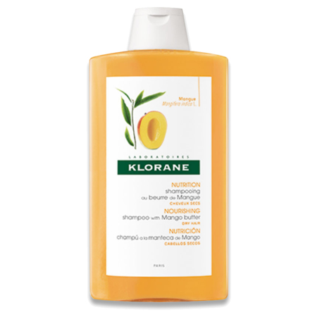 Klorane cheveux secs shampooing traitant nutritif au beurre de mangue 400 ml