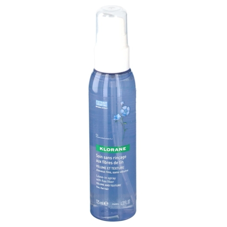 Klorane soin sans rincage fibres de lin spray, spray de 125 ml