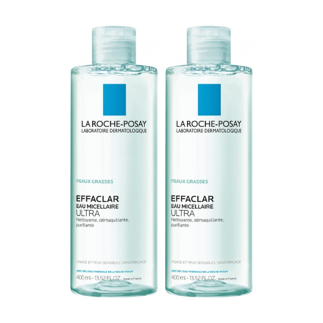 La Roche Posay Effaclar Eau Micellaire Purifiante Lot de 2, 2 x 400ml