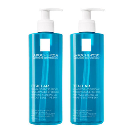 La Roche Posay Effaclar Gel Moussant 400ml Lot de 2