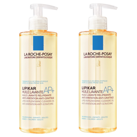 La Roche-Posay Lipikar Huile lavante AP+ lot de 2, 2x400 ml