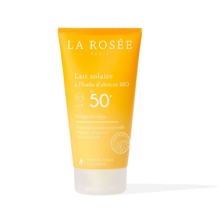 La Rosée Lait solaire SPF50 + à l'huile d'abricot bio, 150 ml