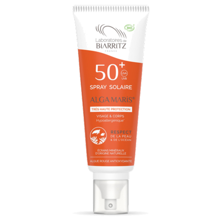 Laboratoires de Biarritz Alga Maris Spray Solaire SPF50+ Certifié Bio, 150 ml