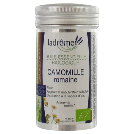 Ladrome he camomille romaine bio, 5 ml d'huile essentielle