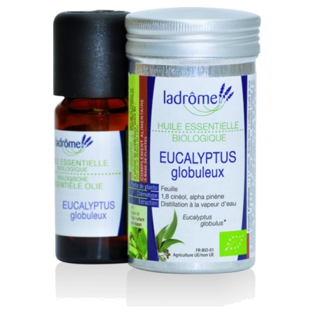 Ladrome he eucalyptus globuleux bio, 30 ml d'huile essentielle
