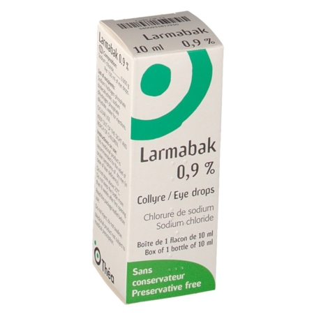 Larmabak 0,9 %, flacon de 10 ml de collyre