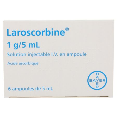 Laroscorbine 1 g/5 ml, 6 ampoules de solution injectable iv