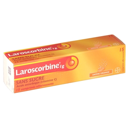 Laroscorbine sans sucre 1 g, 15 comprimés effervescents