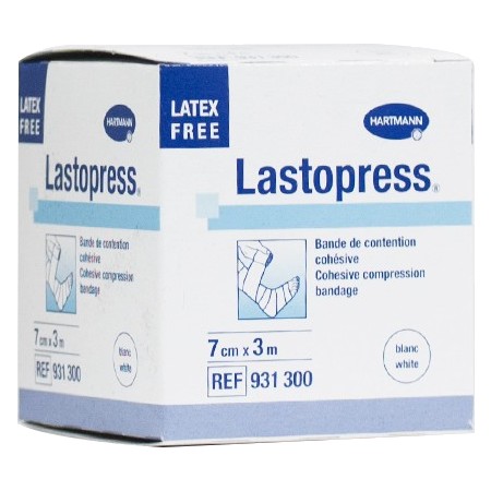 Lastopress bande content cohesive blanc 3m x 7cm