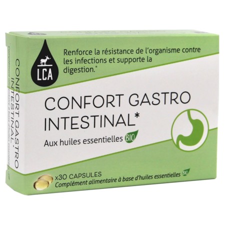 LCA Capsules Confort Gastro-Intestinal aux Huiles Essentielles Bio, 30 Capsules