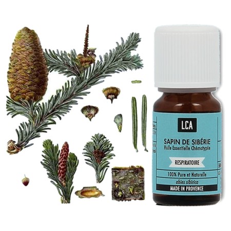 LCA Huile Essentielle Bio de Sapin de Sibérie, Flacon de 10 ml