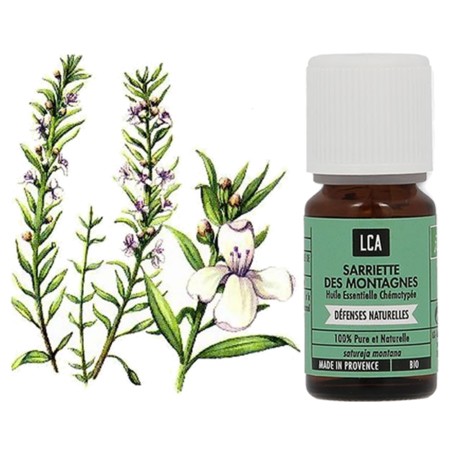 LCA Huile Essentielle Bio de Sarriette des Montagnes, Flacon de 5 ml